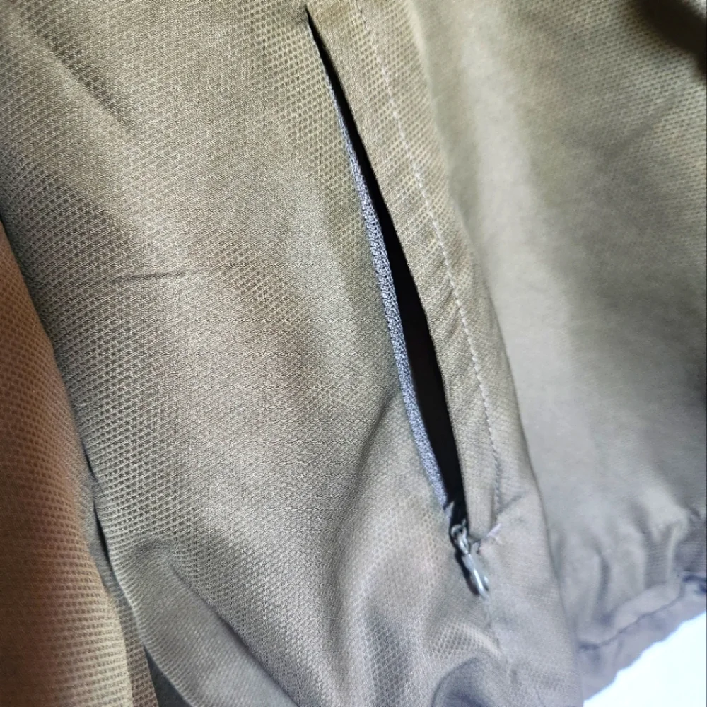 AVIA CROPPED WOMENS PULLOVER WINDBREAKER OLIVE GREEN HOODIE- SIZE MEDIUM - Picture 6 of 10